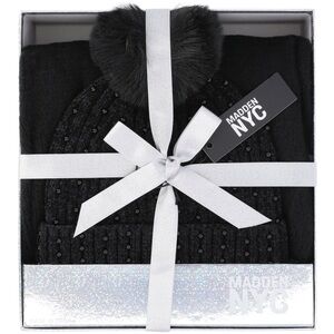NWT Madden NYC Embellished Beanie Hat and Scarf Gift Set